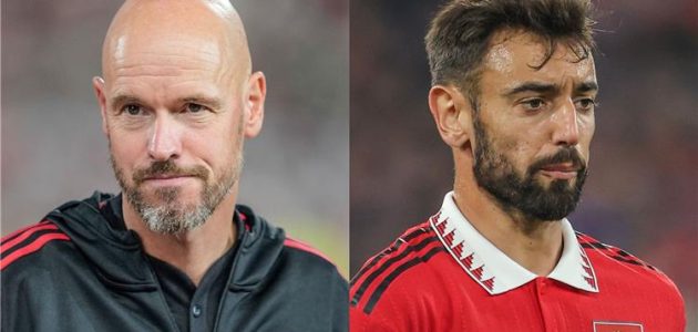 تين هاج للاعبي مانشستر يونايتد: عليكم أن تفعلوا مثل برونو فرنانديز